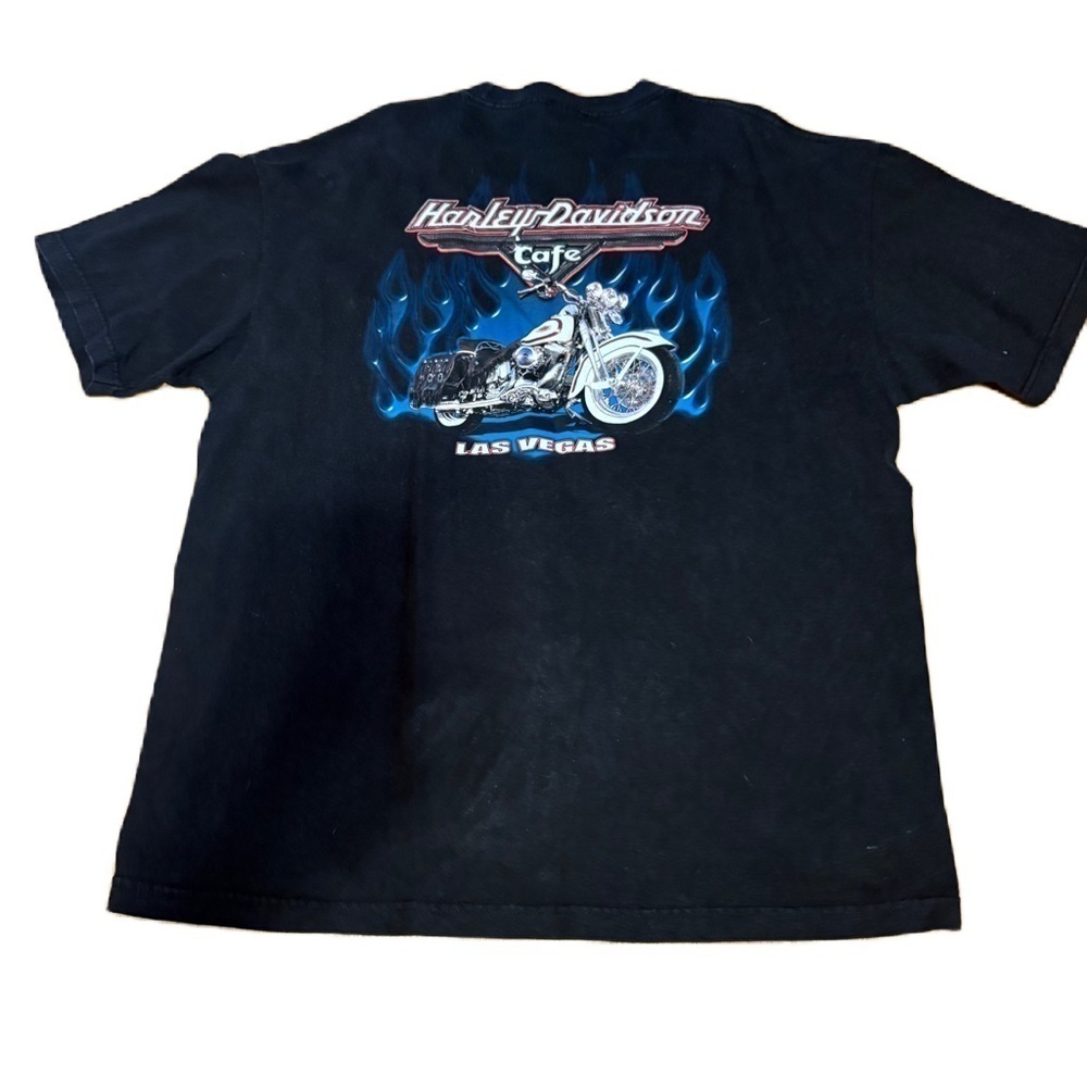 Vintage Harley Davidson Cafe Las Vegas Nevada T-shirt XL Black Motorcycle